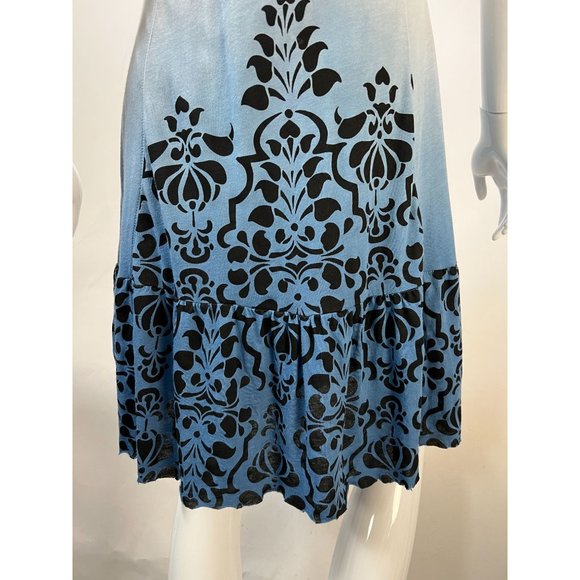 Testament Spaghetti Stap Ombre Sun Dress Size Medium Blue Cotton Blend - Picture 15 of 16